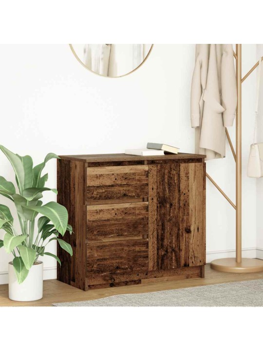 Příborník se zásuvkou staré dřevo 71x35x65 cm kompozitní dřevo