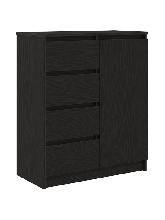 Příborník se zásuvkami černý dub 71x35x84 cm kompozitní dřevo