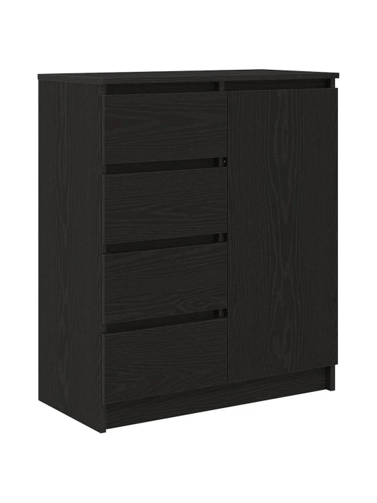 Příborník se zásuvkami černý dub 71x35x84 cm kompozitní dřevo