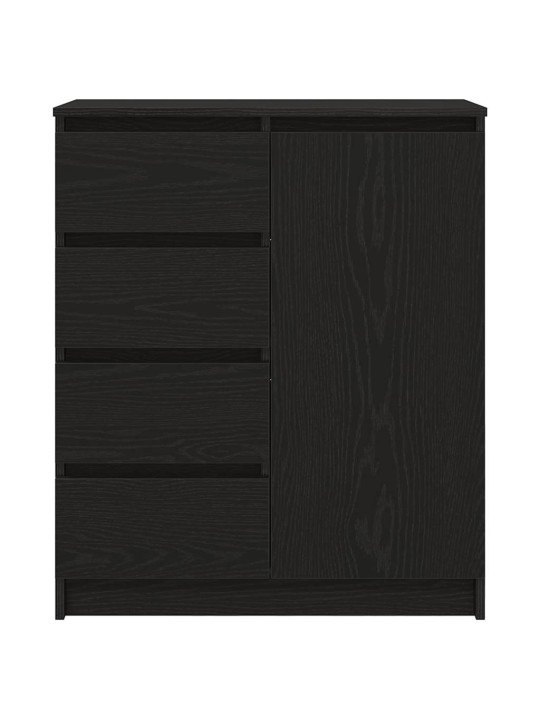 Příborník se zásuvkami černý dub 71x35x84 cm kompozitní dřevo