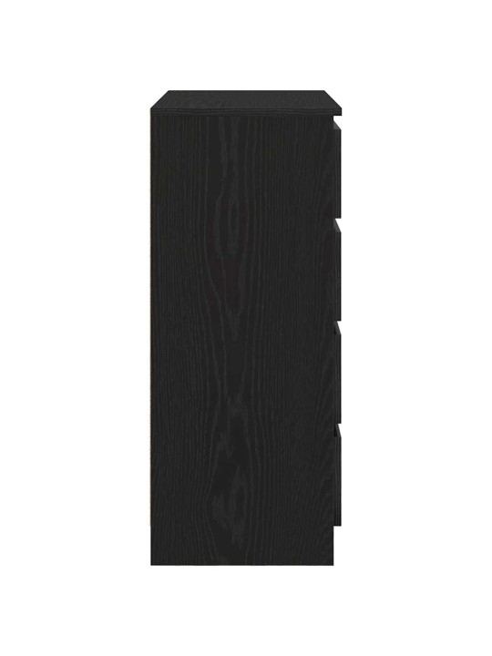 Příborník se zásuvkami černý dub 71x35x84 cm kompozitní dřevo