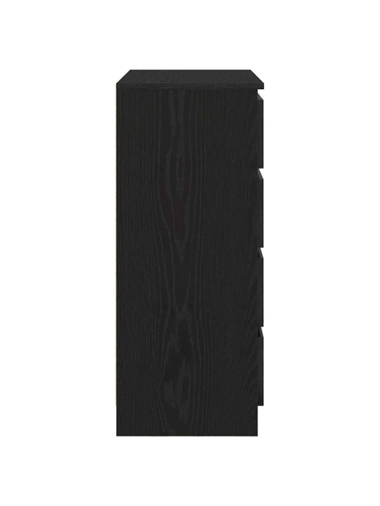Příborník se zásuvkami černý dub 71x35x84 cm kompozitní dřevo
