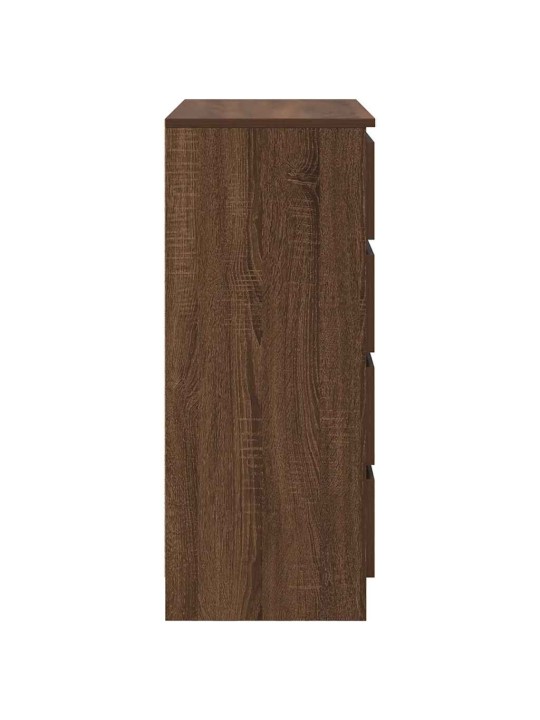 Příborník se zásuvkami hnědý dub 71x35x84 cm kompozitní dřevo
