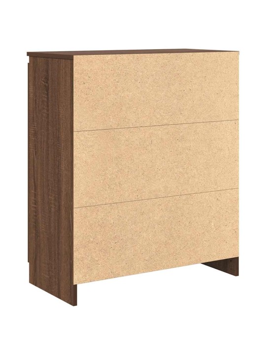 Příborník se zásuvkami hnědý dub 71x35x84 cm kompozitní dřevo