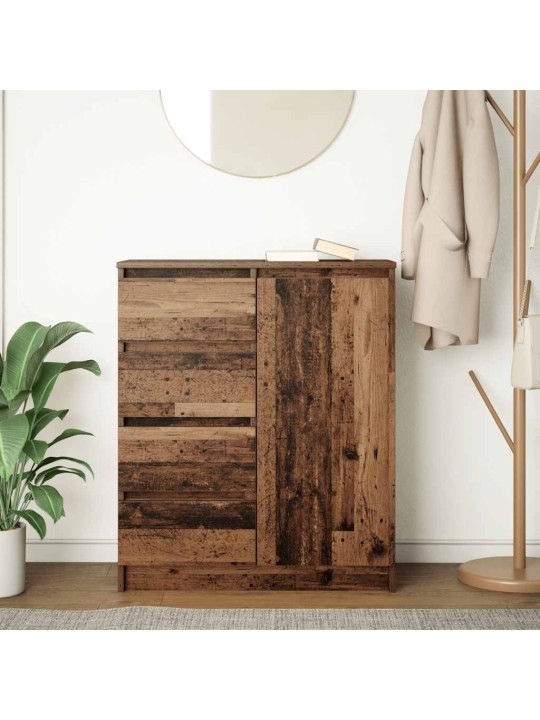 Příborník se zásuvkami staré dřevo 71x35x84 cm kompozitní dřevo