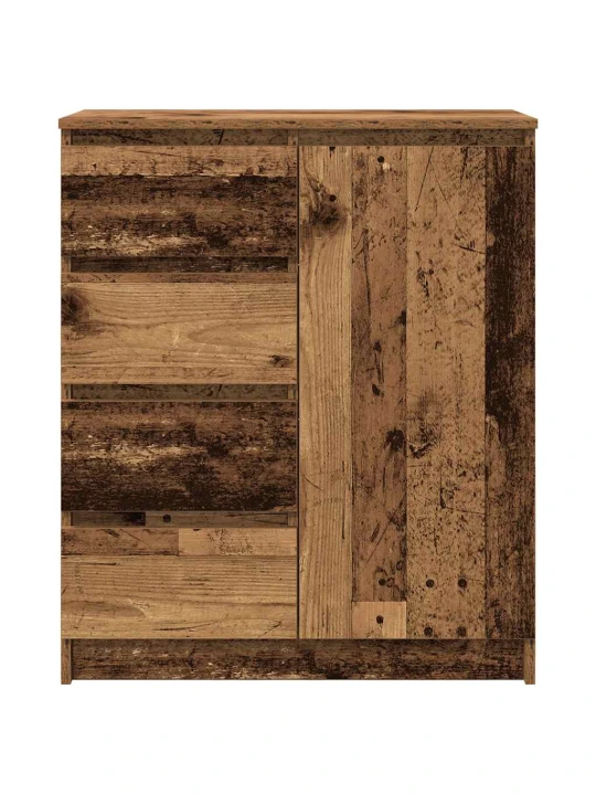 Příborník se zásuvkami staré dřevo 71x35x84 cm kompozitní dřevo