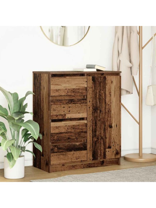 Příborník se zásuvkami staré dřevo 71x35x84 cm kompozitní dřevo