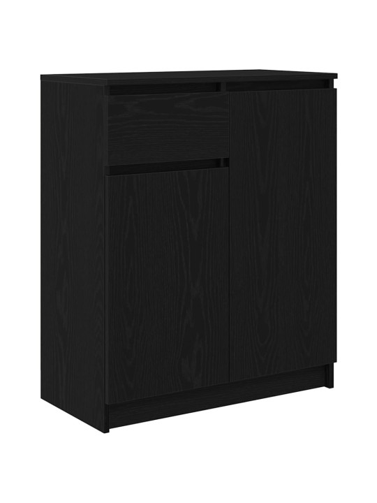 Příborník se zásuvkou černý dub 71x35x84 cm kompozitní dřevo