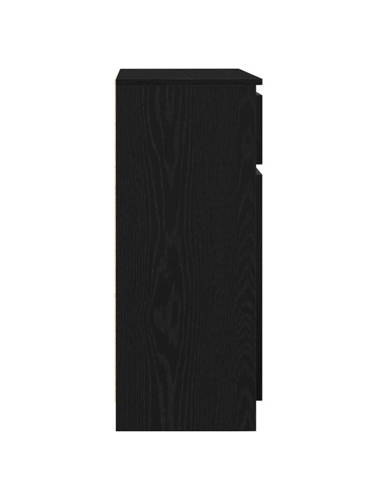 Příborník se zásuvkou černý dub 71x35x84 cm kompozitní dřevo