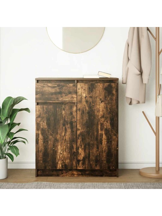 Příborník se zásuvkou kouřový dub 71x35x84 cm kompozitní dřevo