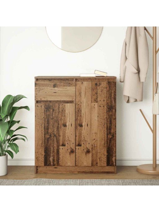 Příborník se zásuvkou staré dřevo 71x35x84 cm kompozitní dřevo