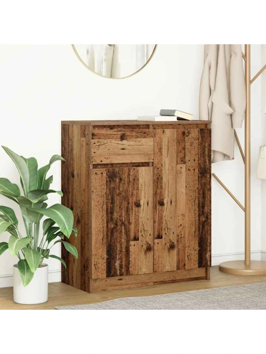Příborník se zásuvkou staré dřevo 71x35x84 cm kompozitní dřevo