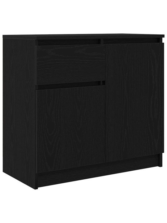 Příborník se zásuvkou černý dub 71x35x65 cm kompozitní dřevo