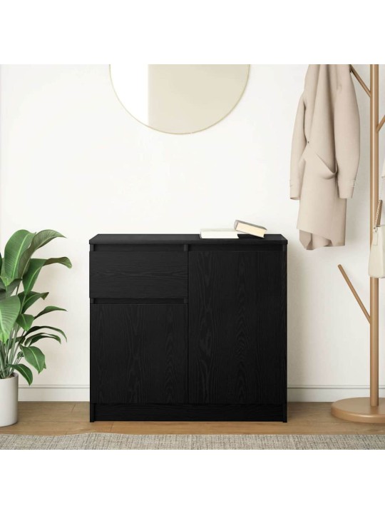 Příborník se zásuvkou černý dub 71x35x65 cm kompozitní dřevo
