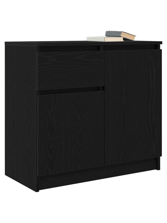 Příborník se zásuvkou černý dub 71x35x65 cm kompozitní dřevo