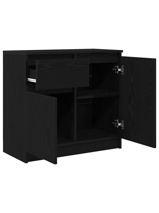 Příborník se zásuvkou černý dub 71x35x65 cm kompozitní dřevo