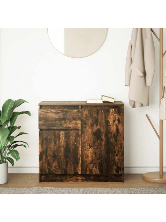 Příborník se zásuvkou kouřový dub 71x35x65 cm kompozitní dřevo