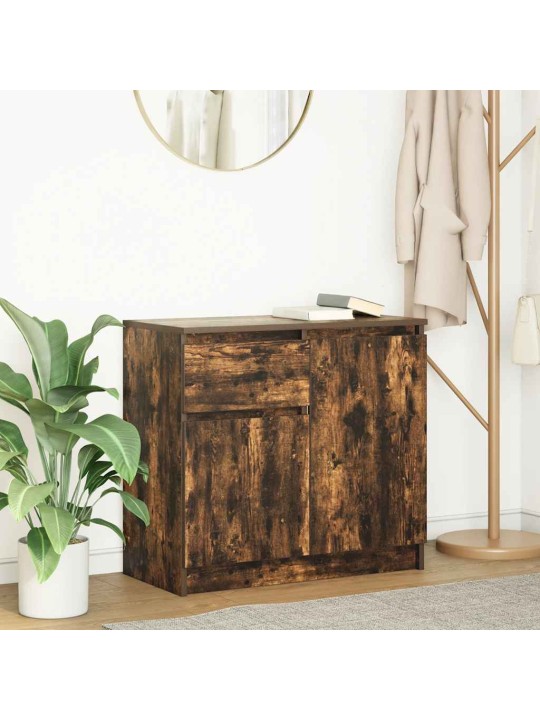 Příborník se zásuvkou kouřový dub 71x35x65 cm kompozitní dřevo