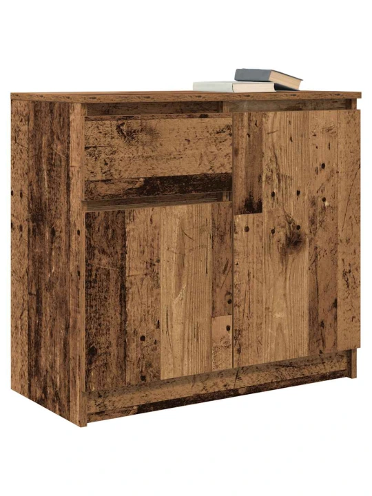 Příborník se zásuvkou staré dřevo 71x35x65 cm kompozitní dřevo