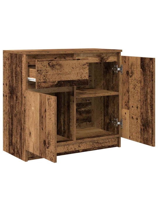 Příborník se zásuvkou staré dřevo 71x35x65 cm kompozitní dřevo