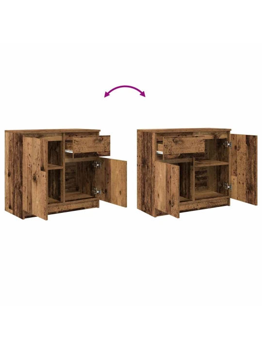 Příborník se zásuvkou staré dřevo 71x35x65 cm kompozitní dřevo