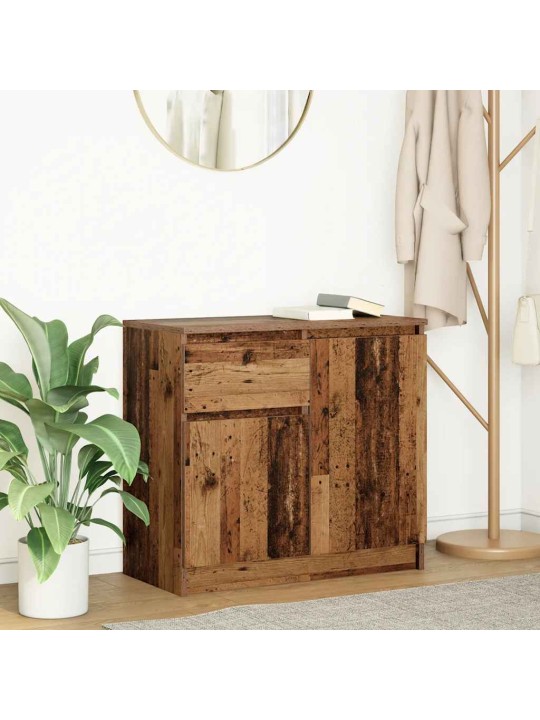 Příborník se zásuvkou staré dřevo 71x35x65 cm kompozitní dřevo