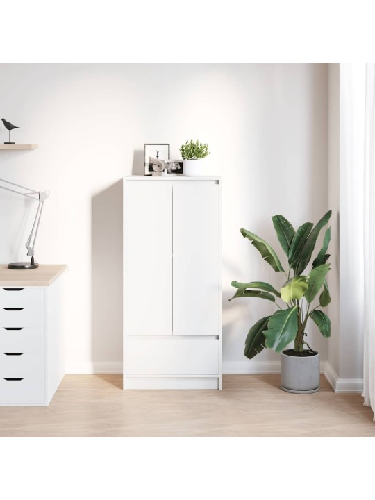 Skříňka se zásuvkou bílá 55,5x34x119,5 cm kompozitní dřevo