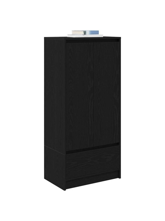 Skříňka se zásuvkou černý dub 55,5x34x119,5 cmkompozitní dřevo