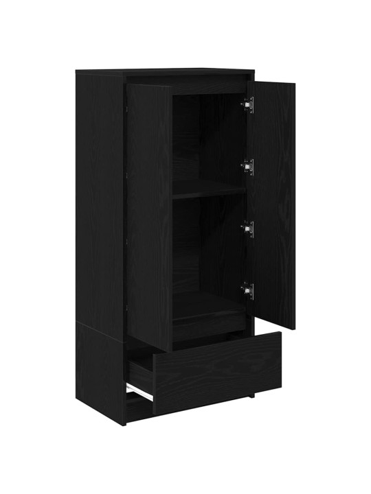 Skříňka se zásuvkou černý dub 55,5x34x119,5 cmkompozitní dřevo