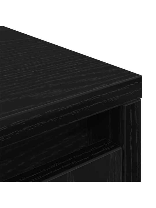 Skříňka se zásuvkou černý dub 55,5x34x119,5 cmkompozitní dřevo