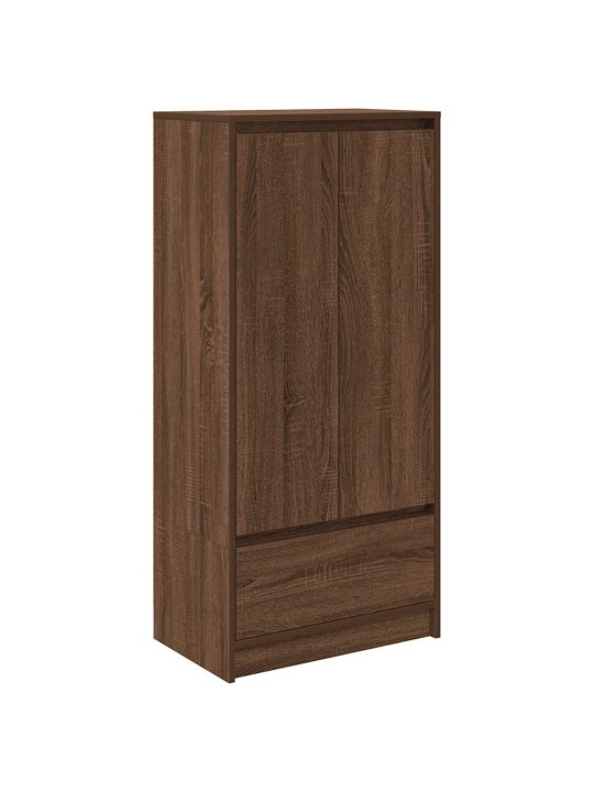 Skříňka se zásuvkou hnědý dub 55,5x34x119,5 cm kompozitní dřevo
