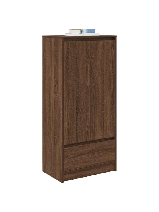 Skříňka se zásuvkou hnědý dub 55,5x34x119,5 cm kompozitní dřevo
