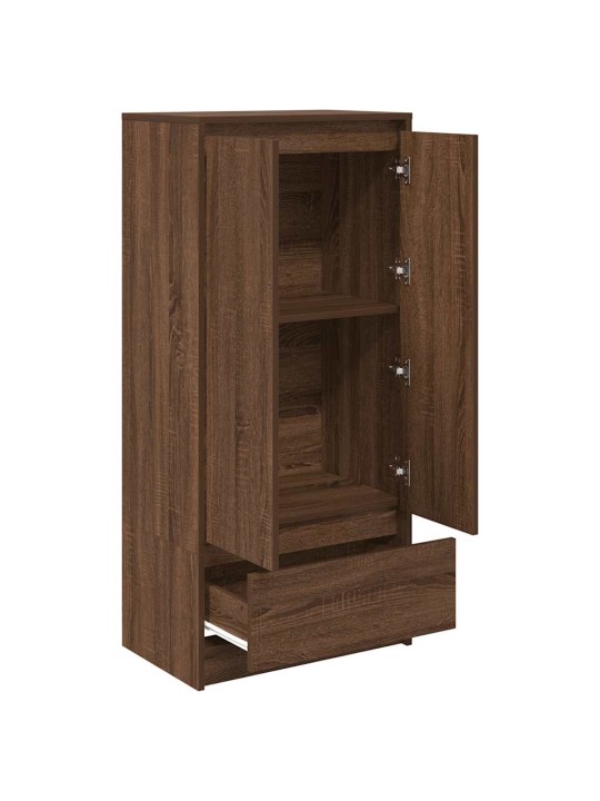 Skříňka se zásuvkou hnědý dub 55,5x34x119,5 cm kompozitní dřevo
