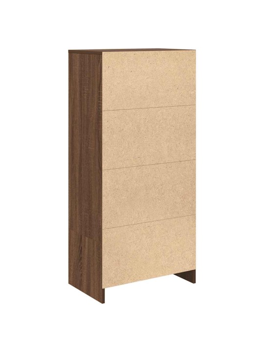 Skříňka se zásuvkou hnědý dub 55,5x34x119,5 cm kompozitní dřevo
