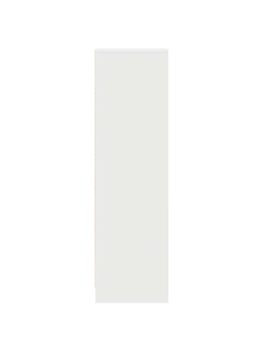 Highboard white 29,5x34x119,5 cm dřevěná konstrukce