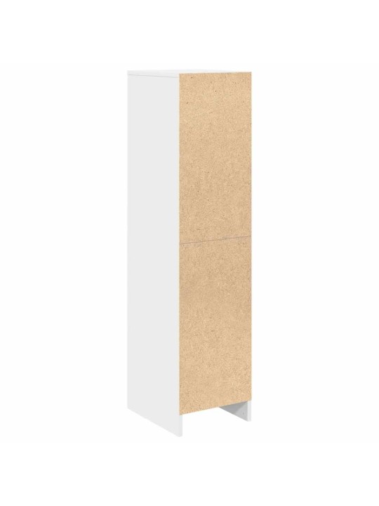 Highboard white 29,5x34x119,5 cm dřevěná konstrukce