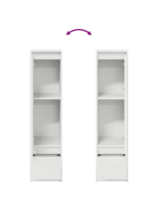 Highboard white 29,5x34x119,5 cm dřevěná konstrukce