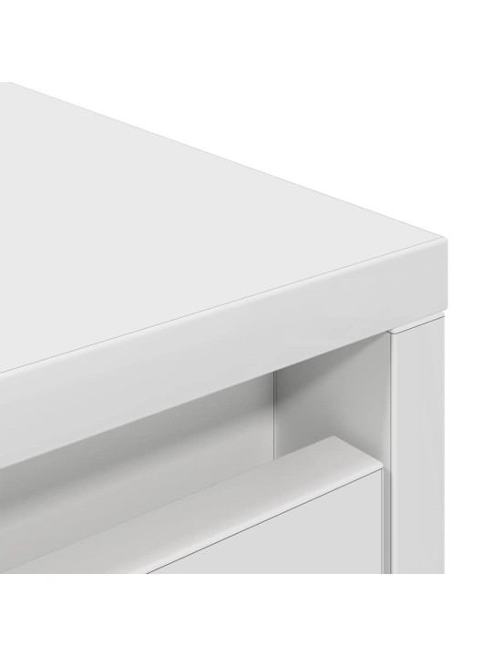 Highboard white 29,5x34x119,5 cm dřevěná konstrukce