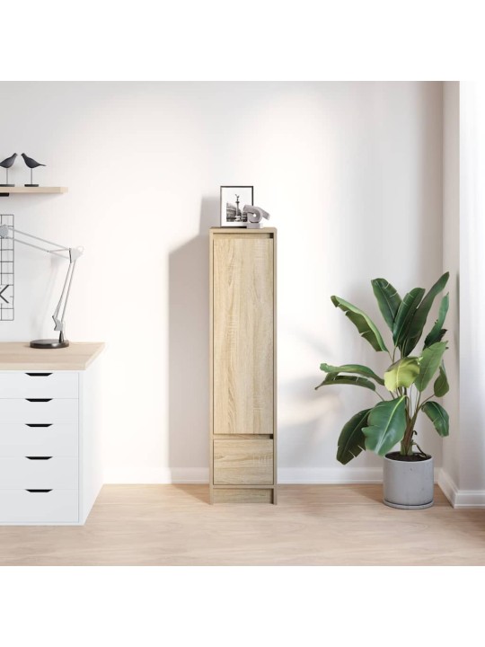 Vysoká deska sonoma dub 29,5x34x119,5 cm dřevěná konstrukce
