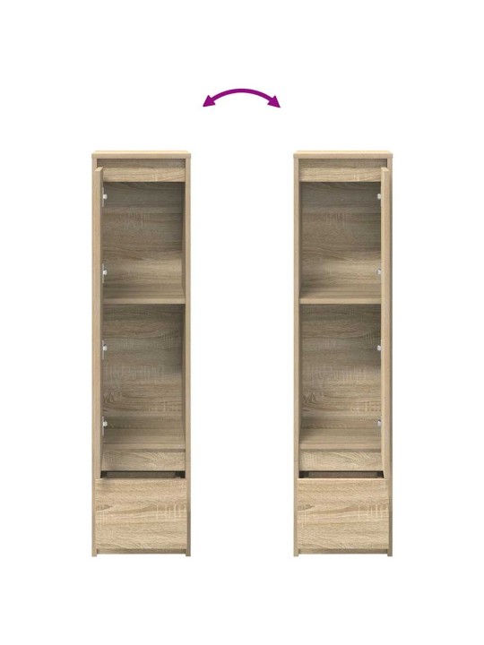Vysoká deska sonoma dub 29,5x34x119,5 cm dřevěná konstrukce