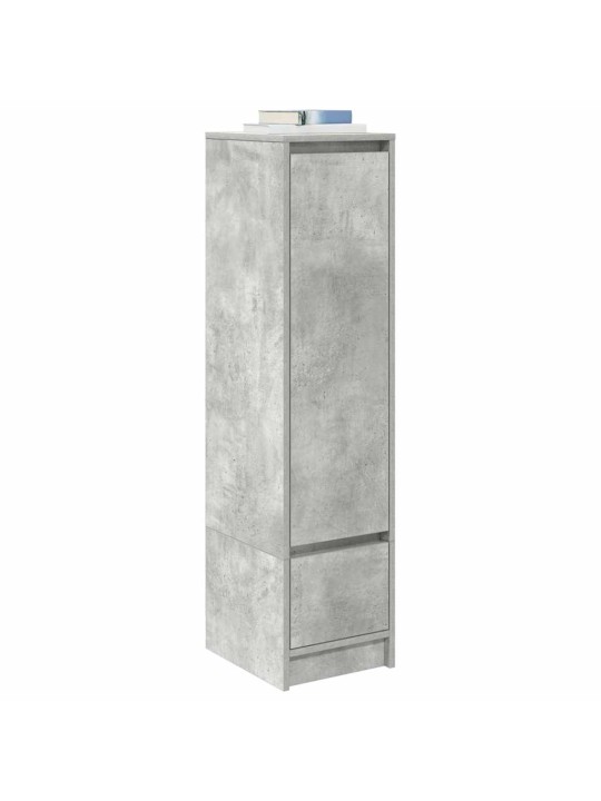 Vysoká deska betonově šedá 29,5x34x119,5 cm dřevěná konstrukce