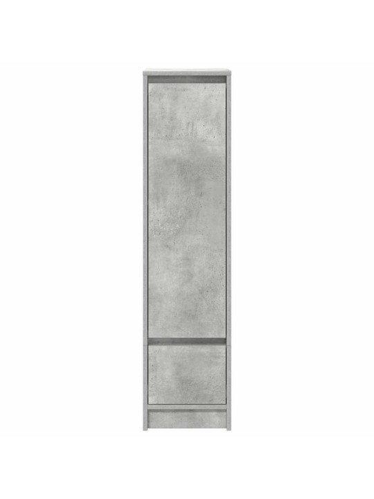 Vysoká deska betonově šedá 29,5x34x119,5 cm dřevěná konstrukce