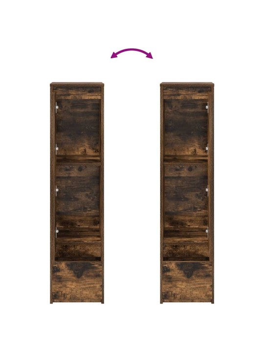 Vysoká deska kouřový dub 29,5x34x119,5 cm dřevěná konstrukce