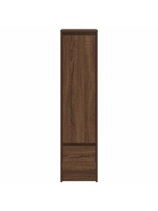 Vysoká deska hnědý dub 29,5x34x119,5 cm dřevěná konstrukce
