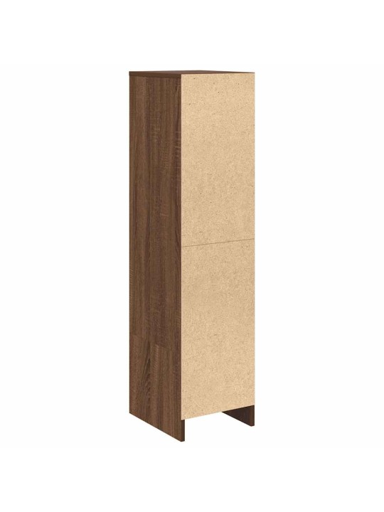 Vysoká deska hnědý dub 29,5x34x119,5 cm dřevěná konstrukce