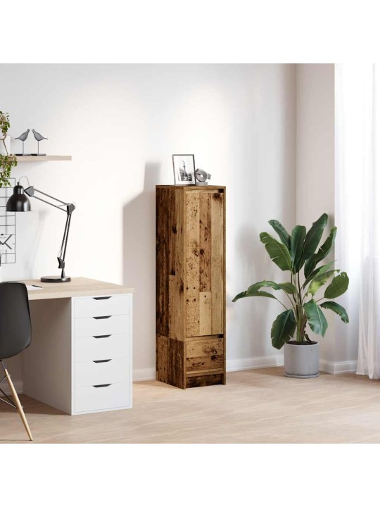 Vysoká deska staré dřevo 29,5x34x119,5 cm dřevěná konstrukce