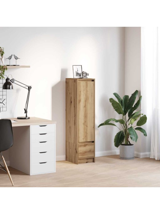 Vysoká deska řemeslnický dub 29,5x34x119,5cm dřevěná konstrukce
