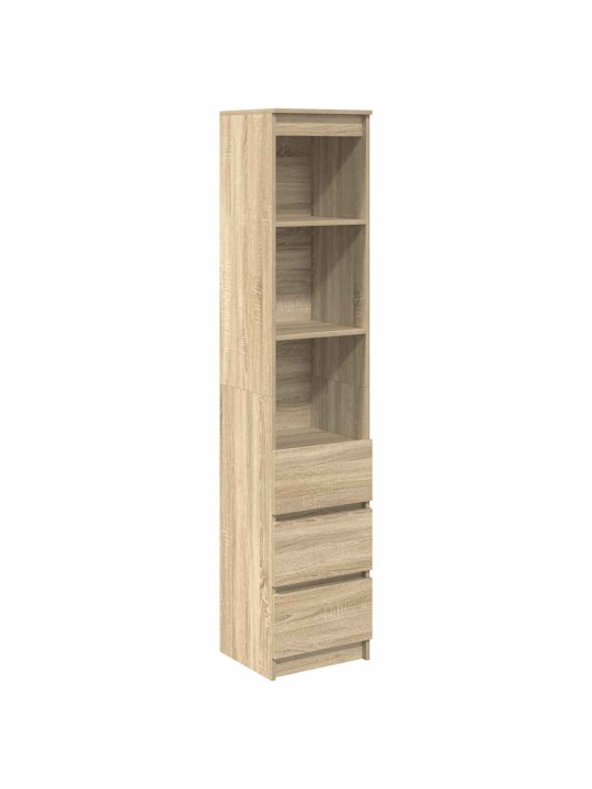 Vysoká deska sonoma dub 37,5x35x180 cm dřevěná konstrukce