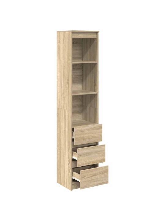Vysoká deska sonoma dub 37,5x35x180 cm dřevěná konstrukce