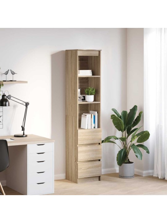Vysoká deska sonoma dub 37,5x35x180 cm dřevěná konstrukce